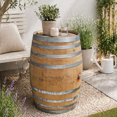 Gebrauchtes Weinfass 300L kaufen – Eichenfass für Garten, Deko & Möbelbau (1/5)