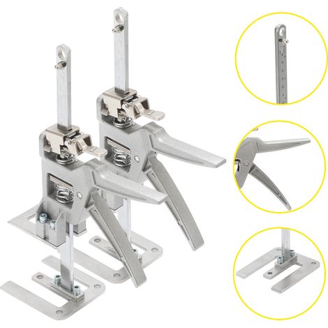 SWANEW Martinetto a mano 2x per cartongesso Braccio salva-lavoro 150kg Capacità regolabile 0cm-14.5cm (1/5)
