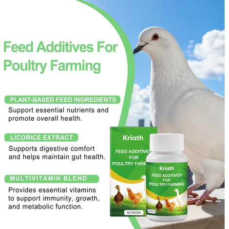 Comprimés nutritionnels pour volailles et petits animaux - Formule douce pour supplémentation vitaminique, appétissante pour l'alimentation quotidienne - 60 comprimés (1/5)
