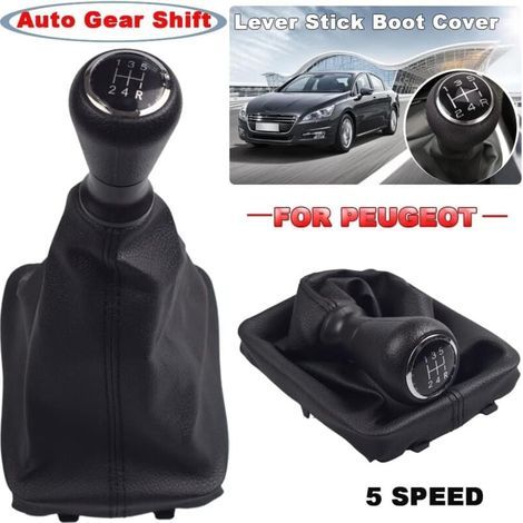 SNQ – Pommeau de levier de vitesse pour Peugeot 206 – 5 vitesses – Installation facile – Matériaux durables pour un confort de conduite (1/4)