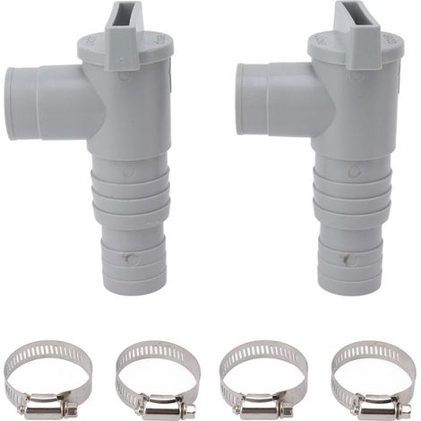 Vanne d'Arrêt PVC pour Piscine, Installation Facile, Remplissage de Piscine, Compatible avec Tuyau 32mm (1/5)