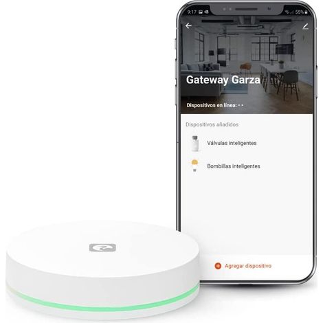 Garza - Bridge ZigBee 3.0 para el hogar. Smart Hub para control de Dispositivos Inteligentes Zigbee. Gateway Blanco, Control por app, Compatible con Alexa y Google (1/5)