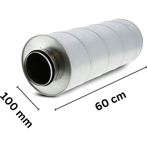 Vents silencieux 100 mm 60 cm silencieux pour conduit ventilation silencieux extraction d'air (1/5)