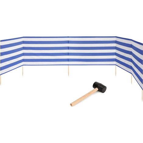 Paravent Plage 6m - 6 Piquets Pin - Toile Résistante - Protection Vent Sable Intimité - Camping Jardin - Vert (1/5)