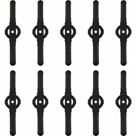 10 Pièces Lames de Tondeuse Jardin Tondeuse Accessoires, Lames de Rechange en Plastique, Outils de Jardin, Petit Trou 5mm, pour Jardin Pelouse Tondeuse, Coupe-bordures Sans Fil (1/5)