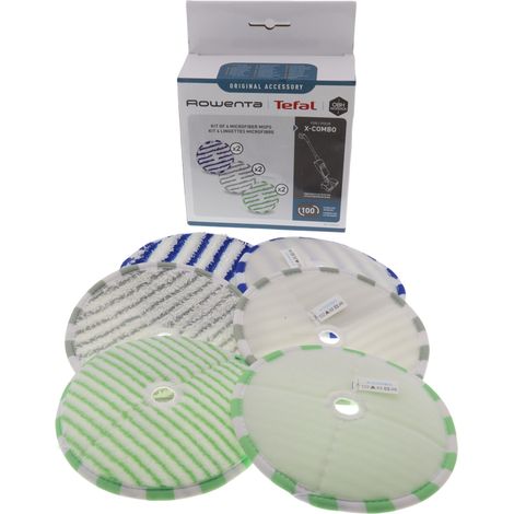 Rowenta Tefal 6x panni dischi scopa lavapavimenti X-Combo GZ3038 GZ3039 GF3039 (1/2)