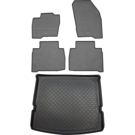 Ford S-Max II VAN (5 puertas) desde 09.2015 SET - alfombrillas de goma para coche + alfombrilla para maletero (1/5)