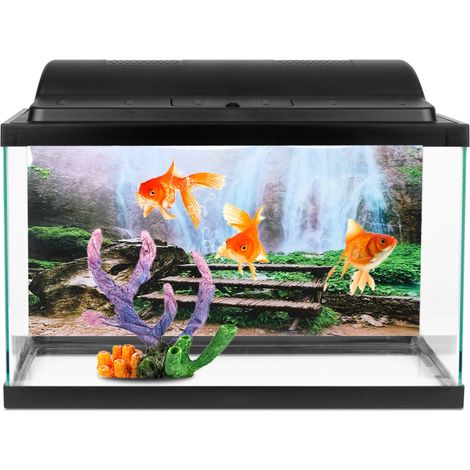 Poster décoratif de fond, peinture, autocollant en PVC, image de paysage pour aquarium, 61 x 30 cm (1/5)