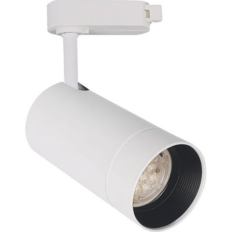 Spot Sur Rail 3 Allumages D60 Pour Ampoule LED GU10 Blanc Sablé ZAMBELIS