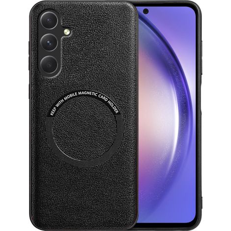 Schutzhülle für Samsung Galaxy A54 5G, Leder-Hybrid, MagSafe, Schwarz (1/3)