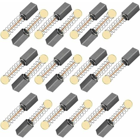 20 Stück Kohlebürsten für Elektromotoren, Universal-Kohlebürsten für Bohrmaschinen, 5 x 5 x 11 mm, Kohlebürsten für Elektromaschinen, Kohlebürsten für Schleifmaschinen, Kreissägen ——, (1/5)