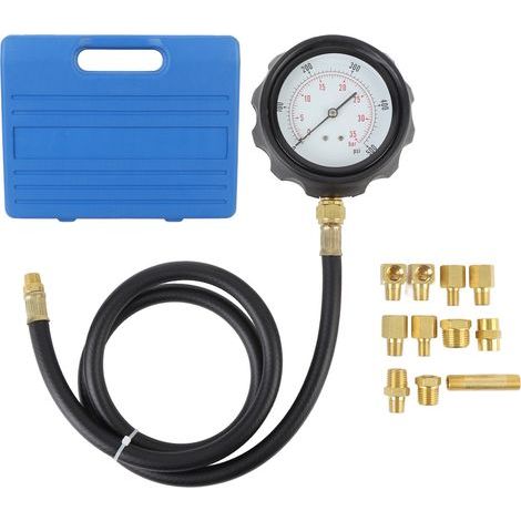 Ortviai Manomètre de pression d'huile moteur 0-500 psi – Kit test transmission automatique avec flexible et raccords en laiton (12 pièces)
