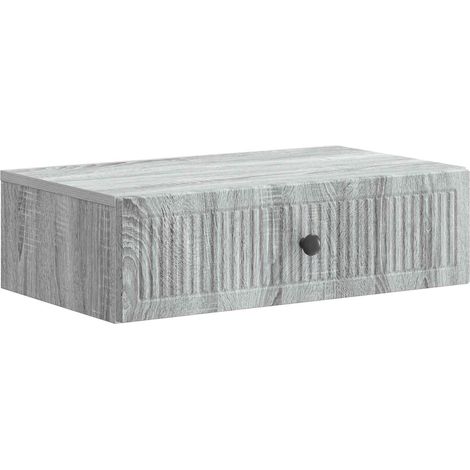 Mesa Lateral Montada en la Pared Gris Sonoma 59 x 34,5 x 17 cm vidaXL