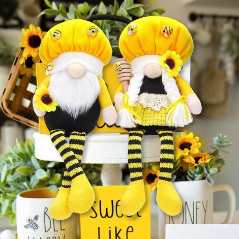 Doll Soleil - Figurine Décorative avec Jambes Longues - Ornement Rustique pour Étagère, Cheminée ou Jardin - 20 x 15 x 10 cm - Lot de 1 (1/4)
