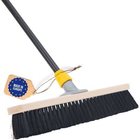 Novaliv Staubbesen Besenkopf mit Stiel 1x Besen mit Stiel Schwarz (1/5)