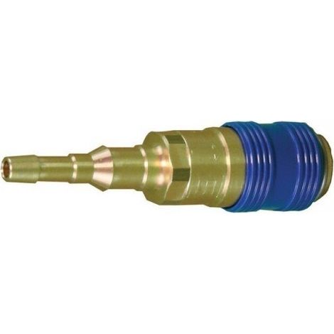 Demi-Raccord Rapide Femelle RACORMATIC Oxygène Anti-Fuite - Compatible D.6,3x12 & D.10x17 mm - Avec Colliers - HAMPIAUX (1/2)