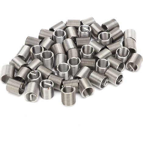 50 inserts mâles femelles de réparation filetée en acier inoxydable, écrou réducteur M7x12D, outil de fixation (1/5)