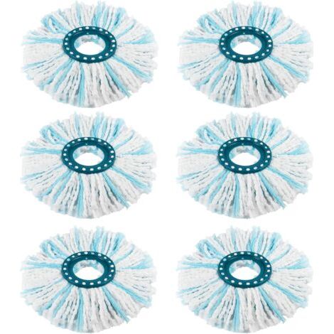 Lot de 10 têtes de rechange pour vadrouille Leifheit Clean Twist Disc Mop/Clean Twist Disc Mop Ergo, vadrouille en microfibre pour tous les sols, vadrouille double fibre capable d'absorber efficacemen (1/5)