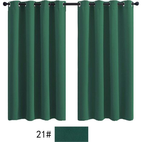 Rideau occultant pour salon, rideau isolant thermique, rideau à œillets, convient pour porte-fenêtre (2 pièces, 132 x 213 cm).