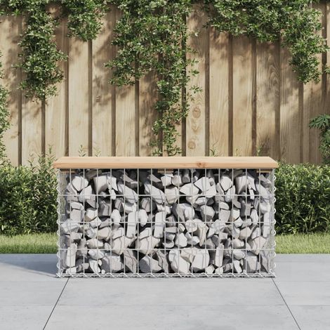 Banc de jardin,Banquette d'extérieur,Siège/Chaise de jardin design de gabion 83x31,5x42cm bois massif de pin CNEI365719 (1/5)