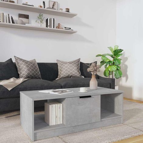 vidaXL Coffee Table Concrete Grey 102x50x36 cm Engineered Wood (1/5)