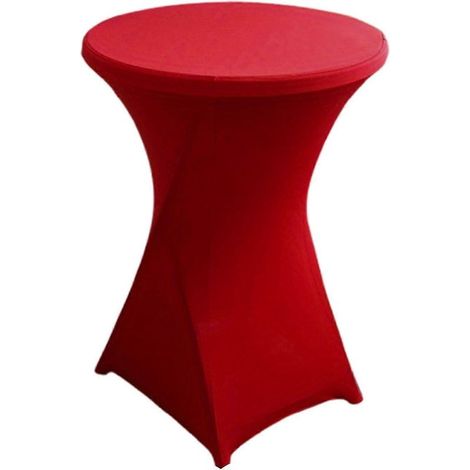 Nappe de table cocktail (L WineRed) unie, très élastique, résistante à l'huile, taille universelle, installation facile (1/5)