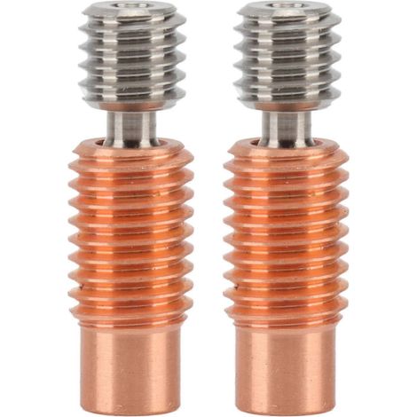 Set aus 2 V6 beheizten Halsdüsen, Gewinde-Jet-Breaker-Rohr, 3D-Drucker-Ersatzteil, thermischer Ersatz, hohe Leitfähigkeit, kompatibel mit Standard-Hotend. (1/5)