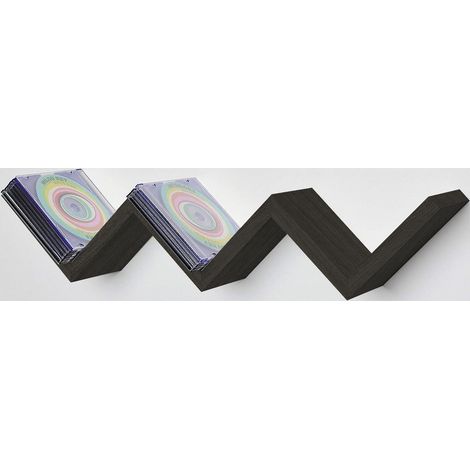 Mensola Parete Moderna Design Zig Zag Mensole Muro Scaffale 3 Ripiani Wenghe (1/5)