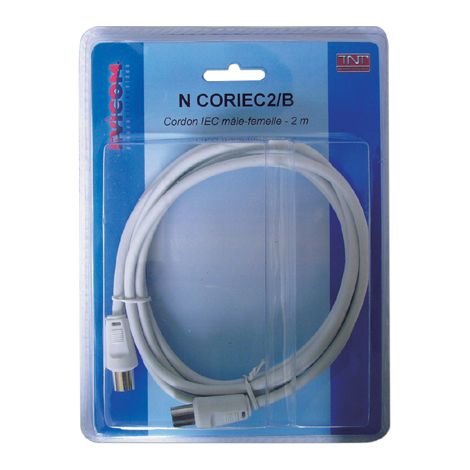 cordon rg59 de 2 mètres à connectique iec mâle/femelle (1/4)