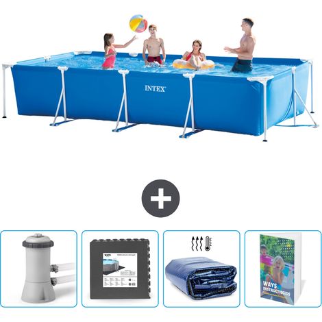 Intex Piscina con struttura Rettangolare - 450x220x84 cm - 7-pezzi  SCB121