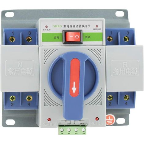 Commutateur de transfert automatique intelligent à double alimentation (220V 63A 2P),A (1/5)