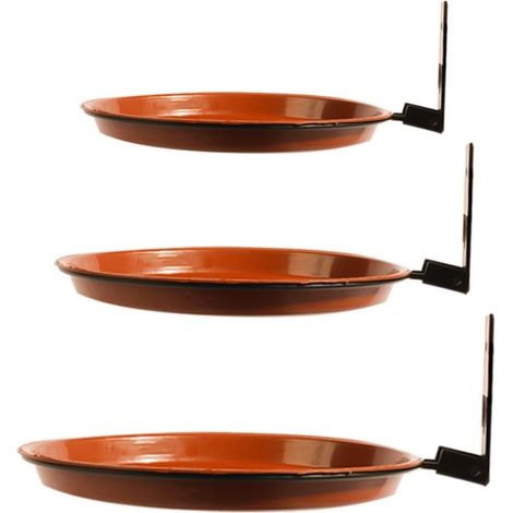 Abreuvoir pour Oiseaux Sauvages - Baignoire et Distributeur de Nourriture pour Balcon Exterieur Brun (1/5)