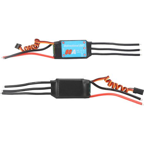 Contrôleur de vitesse électronique (ESC) sans balais bidirectionnel pour hélice sous-marine de voiture ou bateau radiocommandé (60 A) (1/5)