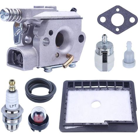 Kit Carburateur pour ECHO CS3000 CS3400 CS3450 CS300 Tronçonneuse, Carburateur avec Filtre à Air + Joint + Filtre à Carburant + Tuyau Pièces de Rechange Accessoire (1/5)