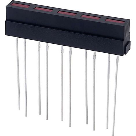 Kingbright L-133CB/5IDT LED-Bargraph 5fach Rot (L x B x H) 35 x 6.1 x 8.6 mm