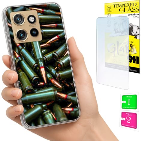 Funda para Motorola Edge 50 Neo con cubierta trasera y cristal 9H. (1/5)