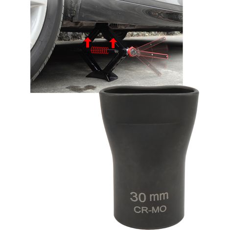 Adaptateur de cric ciseaux 1/2 po, métal robuste, haute performance et durable pour jacks de 30 mm/1,2 po (1/5)