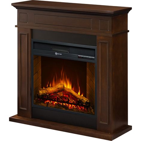 Camino Elettrico Versiggia, Caminetto Superficie Riscaldabile 30 m2, Potenza (kw) 0.9/1.8, Indoor, 89x28x90h cm Marrone Noce (1/5)