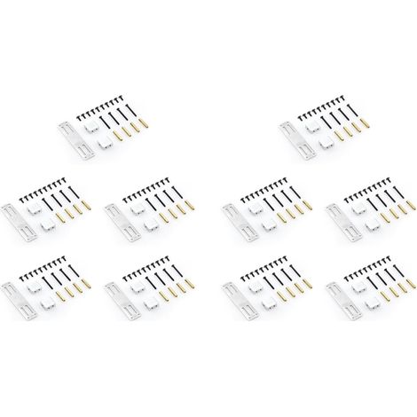 10X Kit de Support de Fixe Servo en Métal pour B14 B16 B36 C24 C34 1/16 Accessoires de Pièces de Mise à Niveau de Voiture de Camion RC, Argent (1/4)