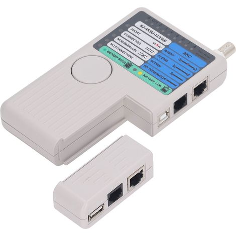Testeur de câble 4-en-1, détecteur rapide modulaire amovible, mesureur réseau téléphone BNC USB RJ11 RJ45 coaxiale, 90m (1/5)