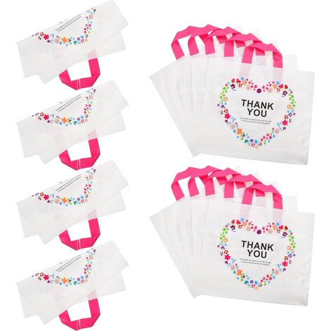 Lot de 50 sacs de courses portables avec poignées 35 x 29 x (1/5)