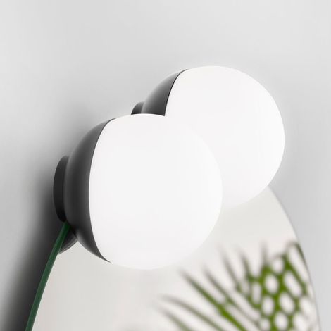 Spot LED rond noir en métal 9cm