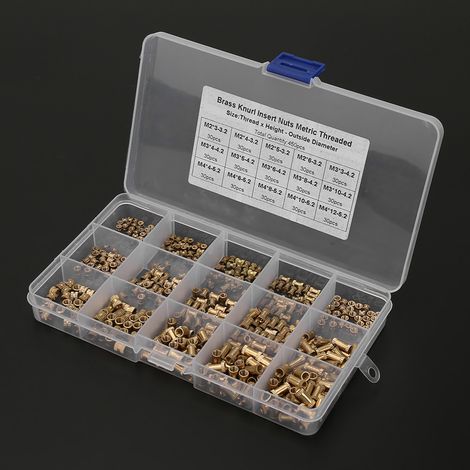 450 pièces d'écrous moletés en laiton moulés avec insert, accessoires de fixation (1/5)