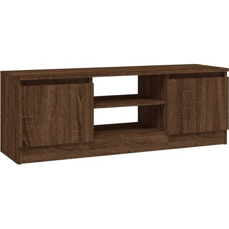 Mobile Porta TV con Anta Rovere Marrone 102x30x36 cm vidaXL (1/5)