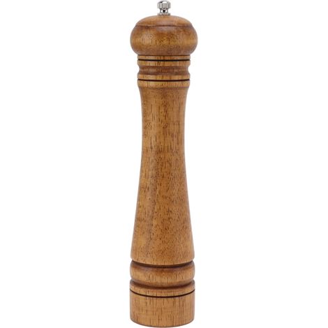 Moulin à poivre en bois professionnel à mouture réglable, avec noyau de broyage en céramique, pour sel et poivre, usage domestique, 26,9 x 5,5 cm / 10,6 x 2,2 pouces (1/5)