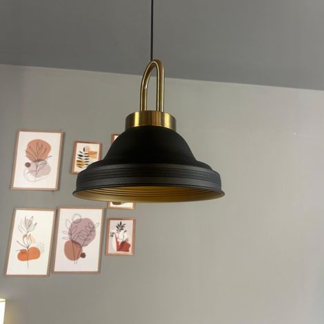 bamyum Ulmete Suspension Luminaire Vintage, Lustre Salon de 26 cm en Métal, Lampe E27 pour Chambre, Salle à Manger (1/5)