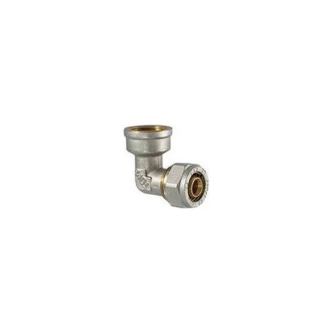 RACCORD COURBÉ FEMELLE À COMPRESSION POUR MULTICOUCHE Dimensions : 3/4 x 20