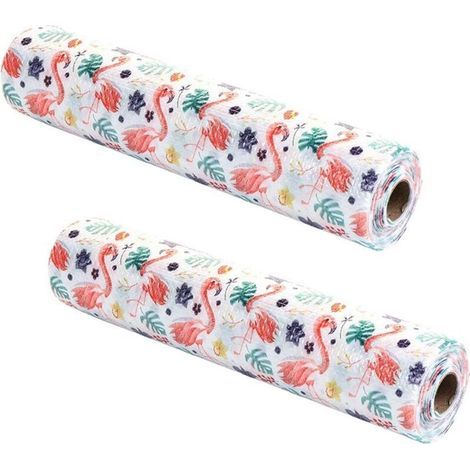 2PCS Garniture de tiroir, Papier de placard Cuisine, Tapis de tiroir, Tapis de tiroir Imperméable Antidérapant Résistant à la chaleur Set de table Peut être découpé, Papier de placard Non adhésif, 45x (1/5)
