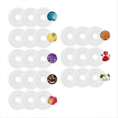 8 parfums, 24 disques parfumés de rechange pour chauffe-serviettes, pastilles parfumées, comprimés aromatiques (1/5)