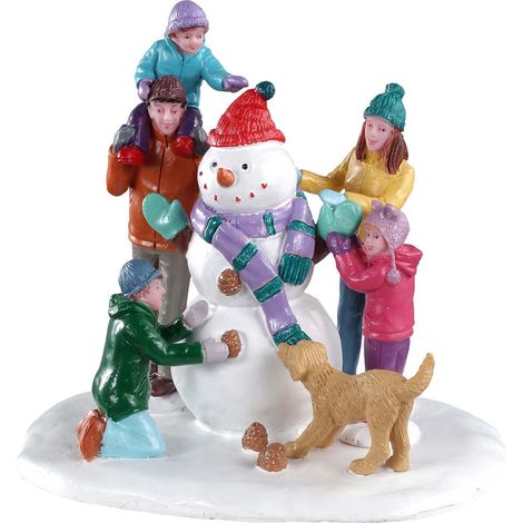 Decorazione "Lavoro di squadra di neve" per Villaggio di Natale e presepe (1/4)